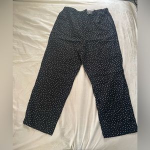 Who What Wear wide leg full length drawstring pants, w/ front pockets 31” long